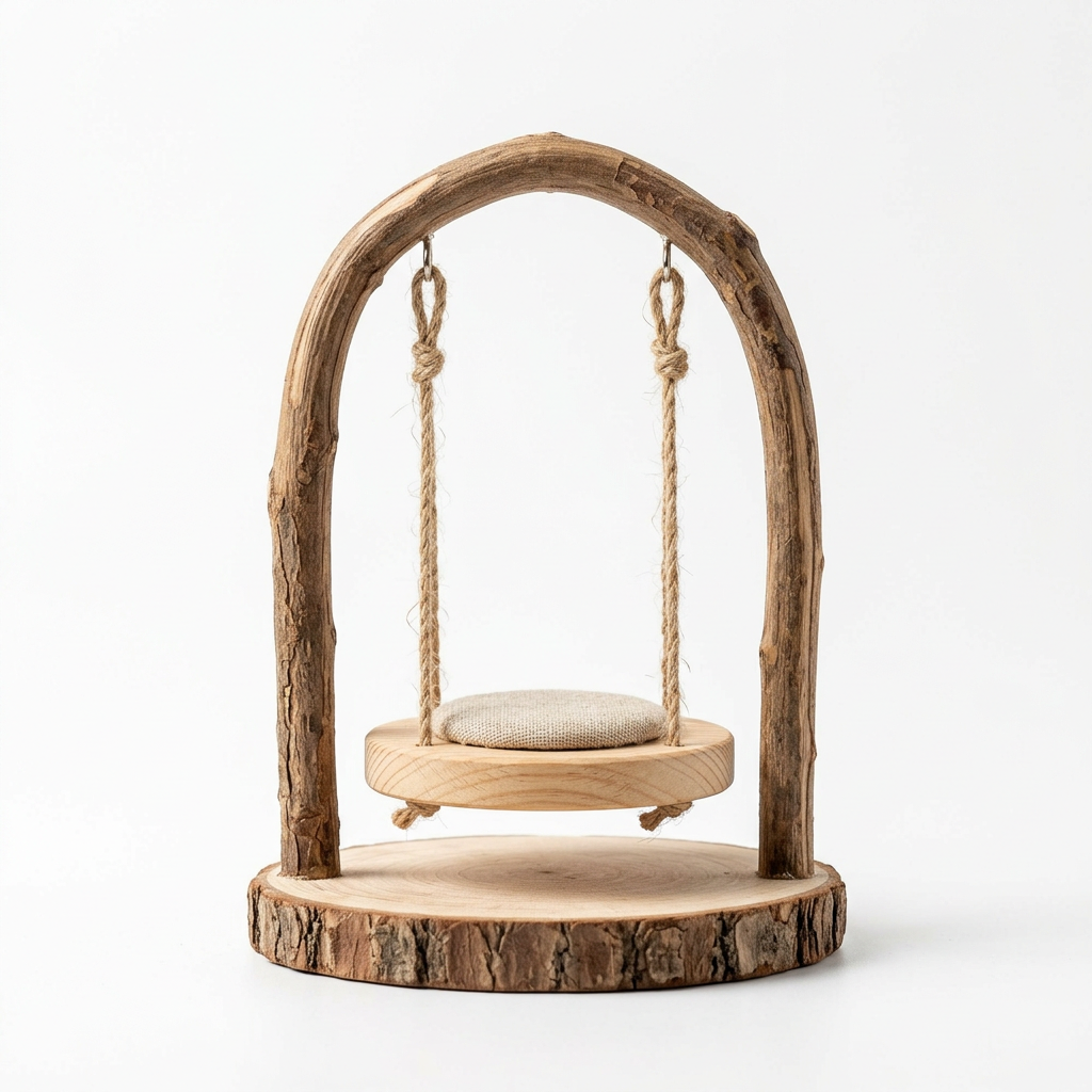Ayunan Gantung Mini Kayu